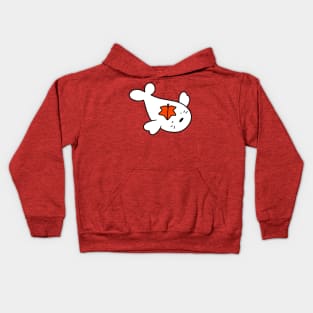 Red Leaf Harp Seal Kids Hoodie